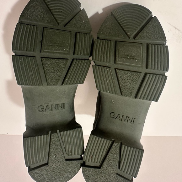 GANNI Green Rubber Rainboots - Size 38 - Picture 6 of 9